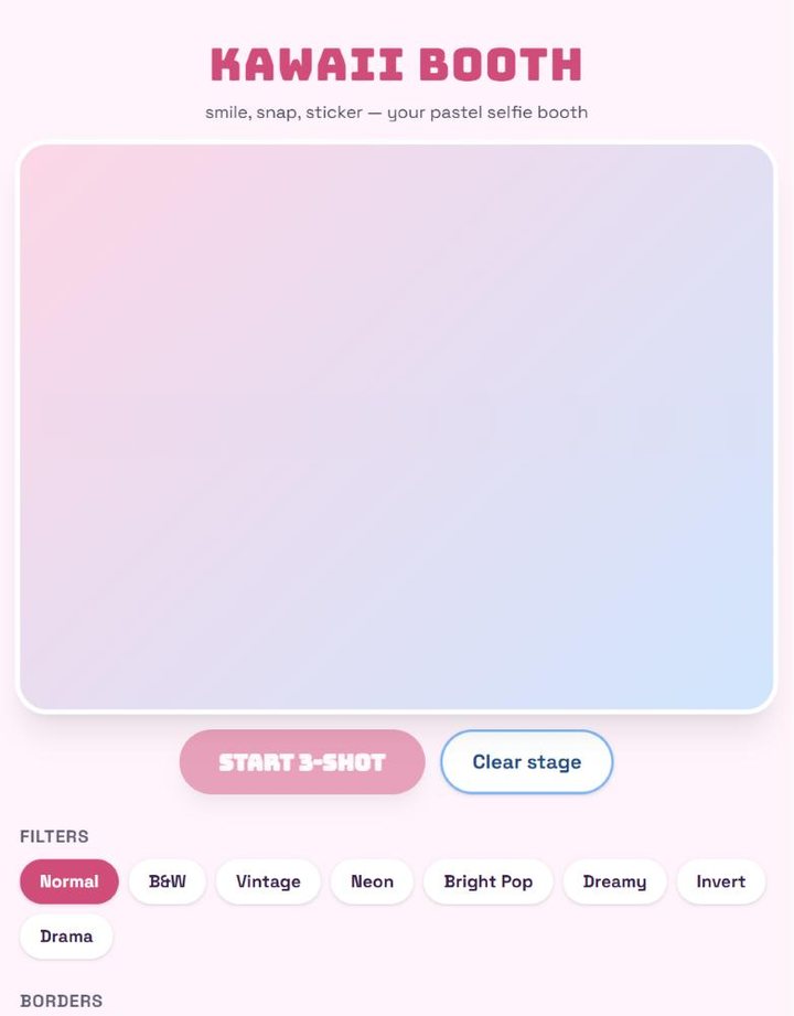 Kawaii Booth in pastel pink and blue